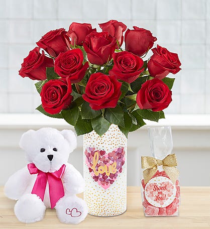 Full of Love Red Roses, 12 Stems